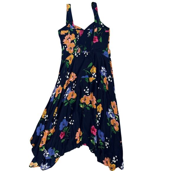 Anthropologie Plus Maeve Vivienne Multicolor Floral Maxi Dress‎ Blue Size 14 - Picture 7 of 13
